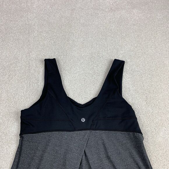 Lululemon Womens Run Tame Me Tank Top Sz 12 Yoga Luxtreme Cinch Waist Black - Picture 5 of 12